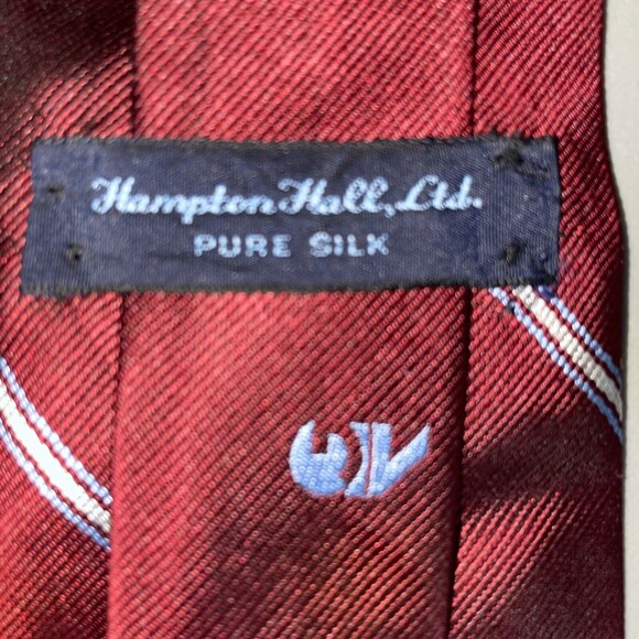 Hampton Hall Ltd Mens Formal Necktie 55"Lx3.25"W Navy Neck Tie Pure Silk - Picture 4 of 7
